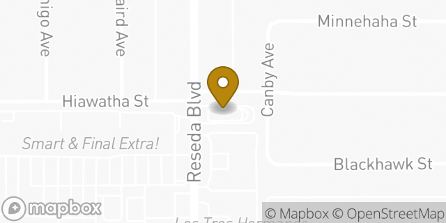 Map showing the location of McDonald's in Los Angeles, CA 91326