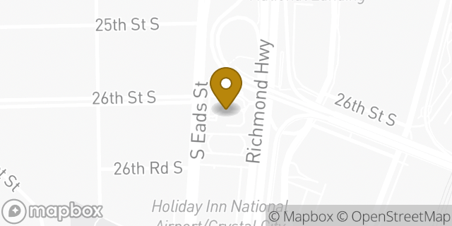 Map showing the location of Avis Car Rental in Arlington, VA 22202