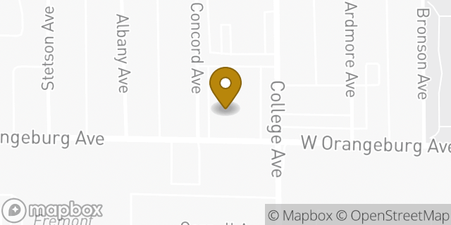 Map showing the location of The Church of Jesus Christ of Latter-day Saints in Modesto, CA 95350
