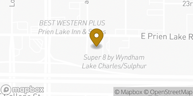 Map showing the location of AutoZone in Lake Charles, LA 70601