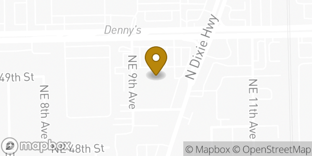 Map showing the location of Starbucks in Oakland Park, FL 33334