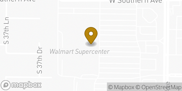Map showing the location of Walmart in Phoenix, AZ 85041