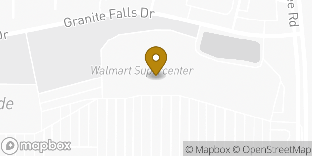 Map showing the location of Walmart in Bakersfield, CA 93312