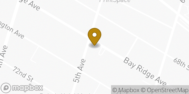 Map showing the location of Bank of America Financial Center & Walk-Up ATM | Bay Ridge-5th in Brooklyn, NY 11209