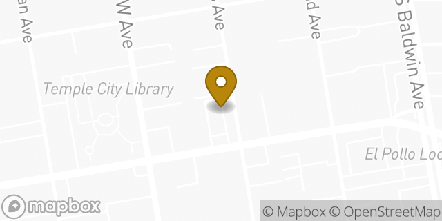 Map showing the location of McDonald's in Temple City, CA 91780