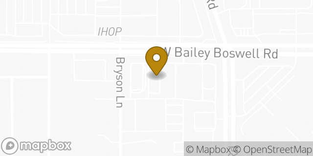 Map showing the location of Bailey Boswell in Fort Worth, TX 76179