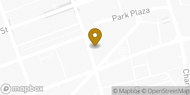 Map showing the location of Starbucks in Boston, MA 02116