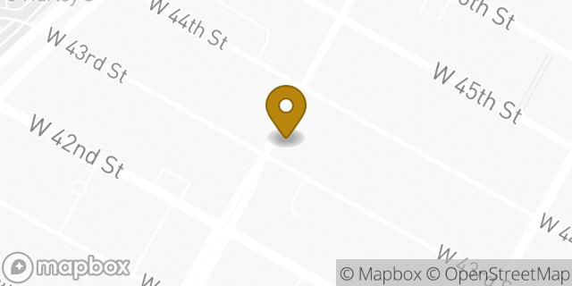 Map showing the location of Starbucks in New York, NY 10036