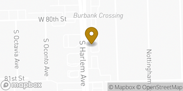 Map showing the location of Baskin-Robbins in Burbank, IL 60459
