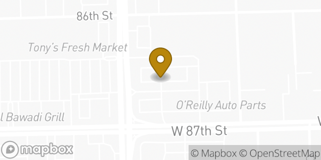 Map showing the location of McDonald's in Bridgeview, IL 60455