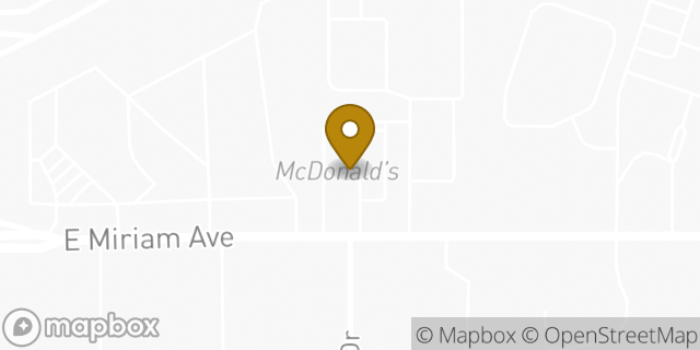 Map showing the location of McDonald's in Bismarck, ND 58501