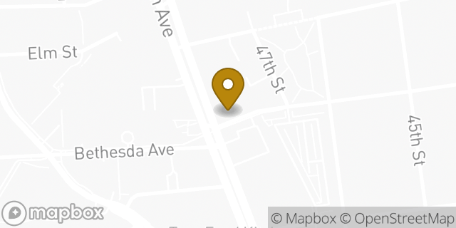 Map showing the location of Panera Bread in Bethesda, MD 20814