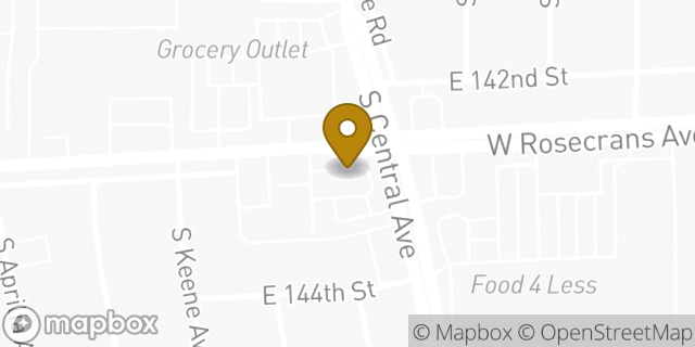 Map showing the location of McDonald's in Los Angeles, CA 90059