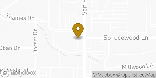 Map showing the location of The UPS Store in San Antonio, TX 78216