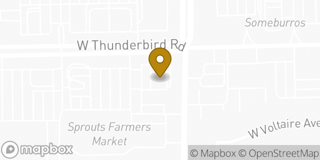 Map showing the location of Amazon Locker - Epitome in Peoria, AZ 85381