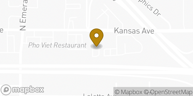 Map showing the location of Starbucks Coffee Company in Modesto, CA 95351