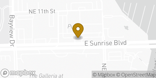 Map showing the location of Starbucks Coffee Company in Fort Lauderdale, FL 33304