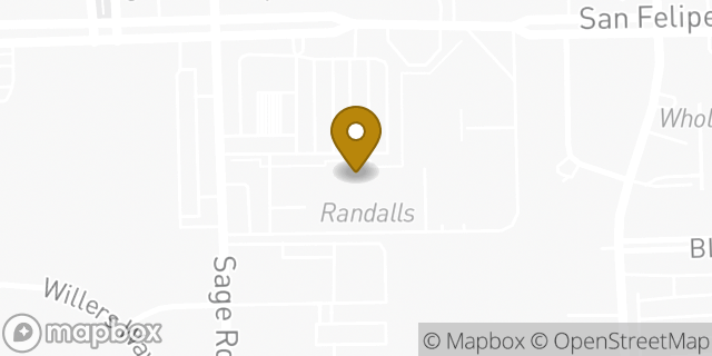 Map showing the location of Randalls in Houston, TX 77056