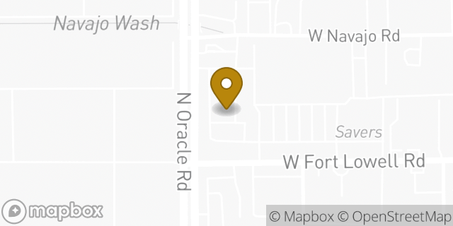 Map showing the location of Amazon Locker - Binod in Tucson, AZ 85705