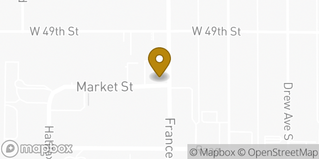 Map showing the location of Walgreens in Edina, MN 55410
