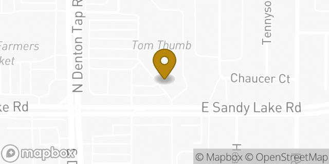 Map showing the location of The UPS Store in Coppell, TX 75019