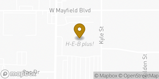 Map showing the location of H-E-B plus! in San Antonio, TX 78224