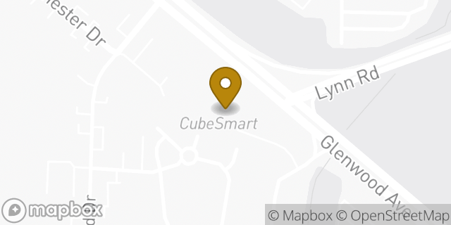 Map showing the location of CubeSmart Self Storage in Raleigh, NC 27612