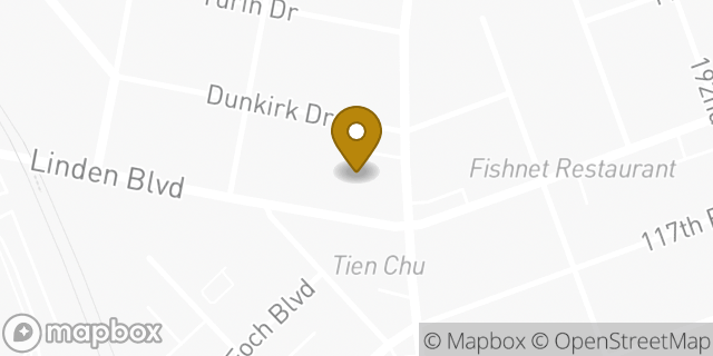 Map showing the location of Chase Bank in New York, NY 11412