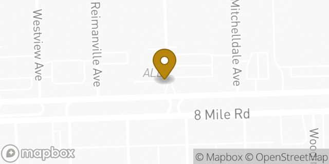 Map showing the location of Aldi in Royal Oak Twp, MI 48220