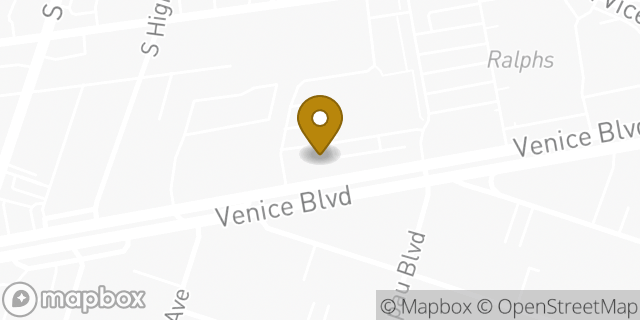 Map showing the location of Olive Garden in Los Angeles, CA 90019