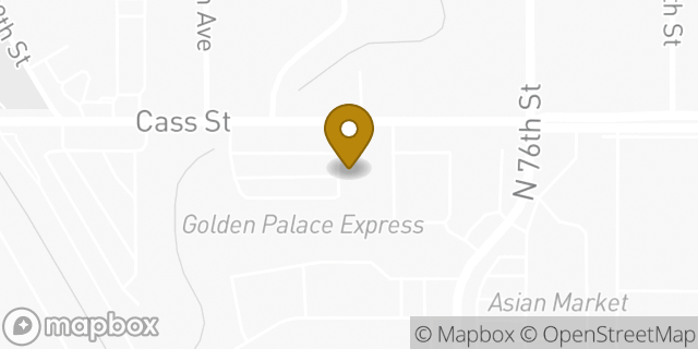 Map showing the location of OneMain Financial in Omaha, NE 68114