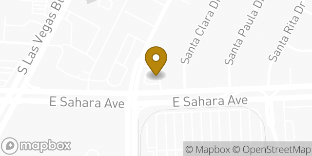 Map showing the location of Starbucks in Las Vegas, NV 89104