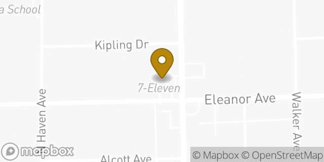 Map showing the location of 7-Eleven in Toledo, OH 43612