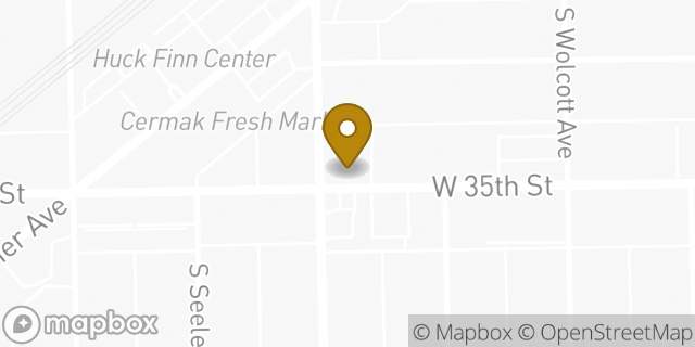 Map showing the location of American Legion in Chicago, IL 60609