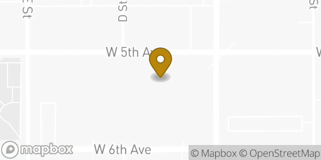Map showing the location of Sunglass Hut in Anchorage, AK 99501
