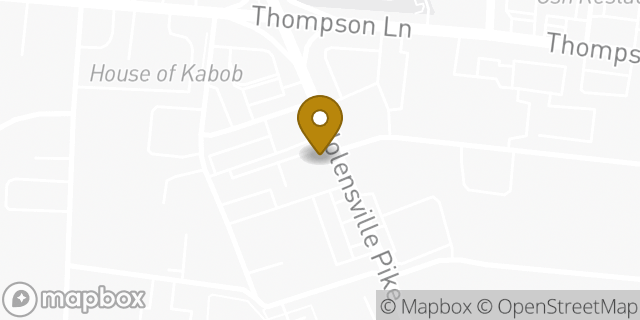 Map showing the location of AutoZone in Nashville, TN 37211