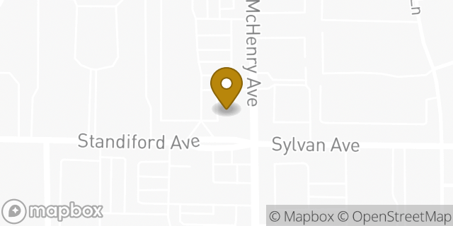 Map showing the location of AutoZone in Modesto, CA 95356