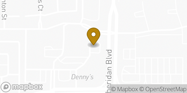 Map showing the location of Starbucks in Westminster, CO 80003
