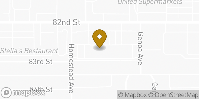 Map showing the location of Papa Johns Pizza in Lubbock, TX 79424