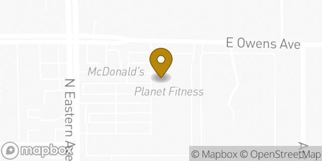 Map showing the location of Planet Fitness in Las Vegas, NV 89101