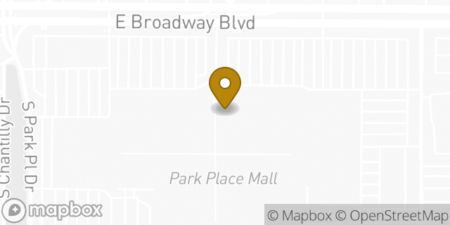 Map showing the location of Sunglass Hut in Tucson, AZ 85711