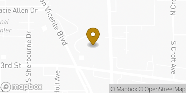 Map showing the location of Starbucks in Los Angeles, CA 90048