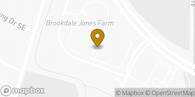 Map showing the location of Brookdale Jones Farm in Huntsville, AL 35802