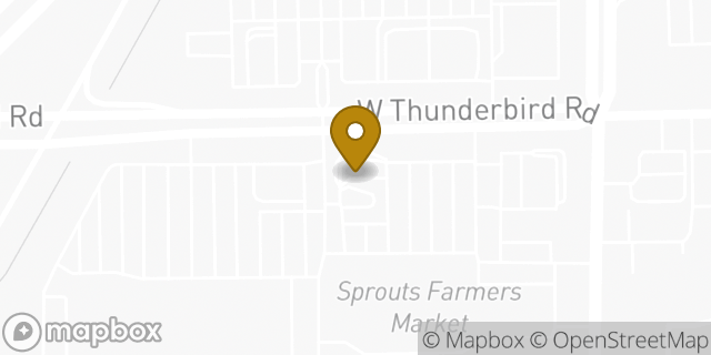 Map showing the location of Peoria, AZ (Thunderbird) in Peoria, AZ 85381