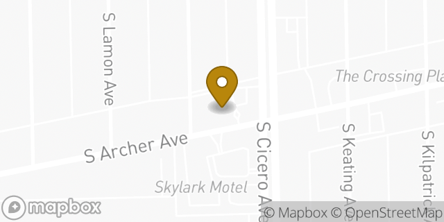 Map showing the location of Walgreens in Chicago, IL 60638