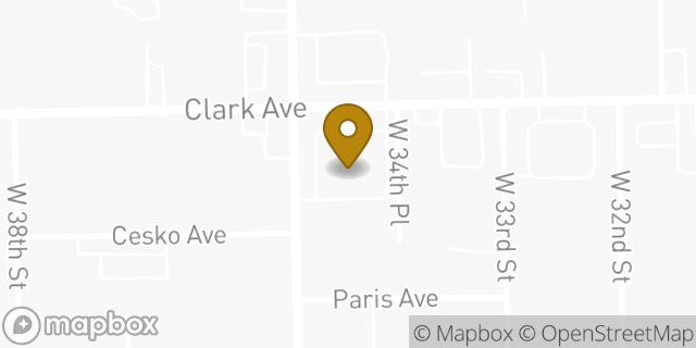 Map showing the location of ATM Walgreens in Cleveland, OH