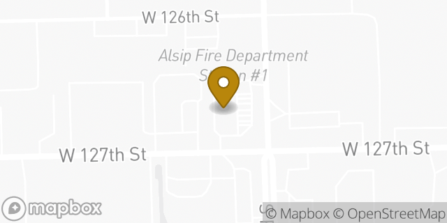 Map showing the location of 7-Eleven in Alsip, IL 60803