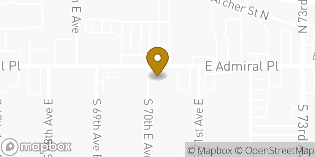 Map showing the location of Subway in Tulsa, OK 74115