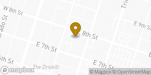 Map showing the location of President's House Coffee in Austin, TX 78701