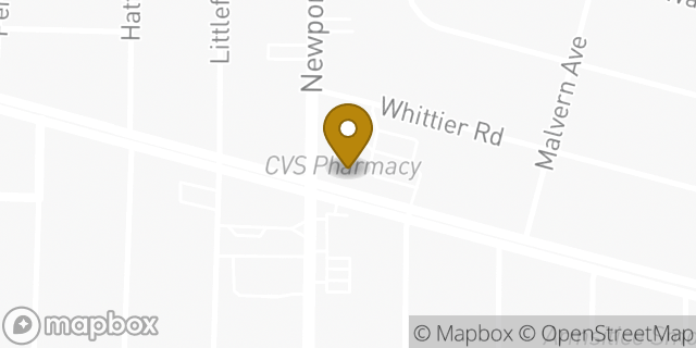Map showing the location of CVS Pharmacy in Pawtucket, RI 02861